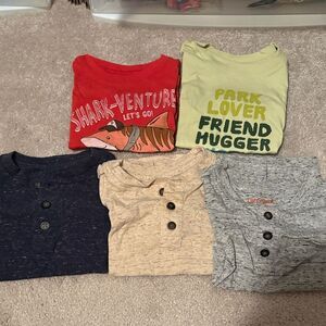 Set of 5 Short Sleeve Boys’ Tops (18 months)